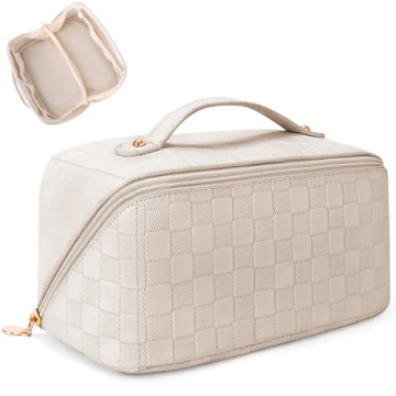 Cessfle Large Capacity Travel Cosmetic Bag for Beauty Enthusiasts