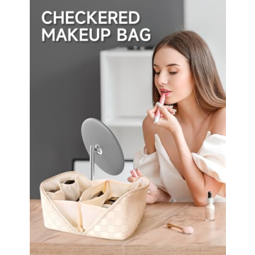 Cessfle Large Capacity Travel Cosmetic Bag for Beauty Enthusiasts