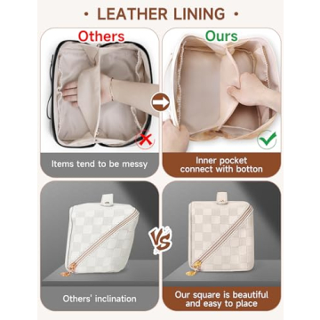 Cessfle Large Capacity Travel Cosmetic Bag for Beauty Enthusiasts