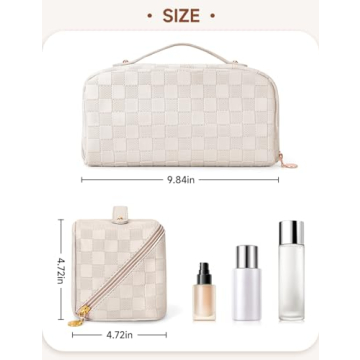 Cessfle Large Capacity Travel Cosmetic Bag for Beauty Enthusiasts