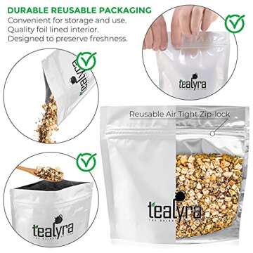 Tealyra - Sleepy Nights - Rooibos - Chamomile - Coconut - Valerian - Wellness Herbal Loose Tea - Relax and Calming Bed Time - 112g (4-ounce)