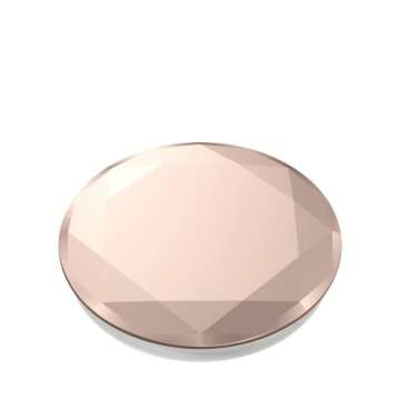 PopSockets Phone Grip with Expanding Kickstand, Metallic Diamond Rose Gold