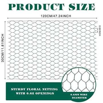 2 Sheets Floral Wire Netting Floral Chicken Wire Net Floral Arrangement Wire Fence Net Chicken Wire ...