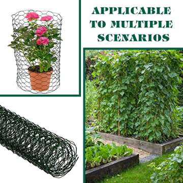 2 Sheets Floral Wire Netting Floral Chicken Wire Net Floral Arrangement Wire Fence Net Chicken Wire Netting for Floral Arrangements Supplies, Home DIY Craft(12 x 48 Inch)