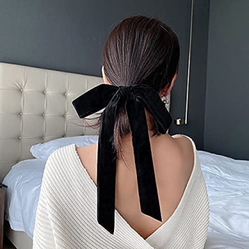 Handmade Velvet Bow Hair Ties for Women and Girls - Elegant Styling
