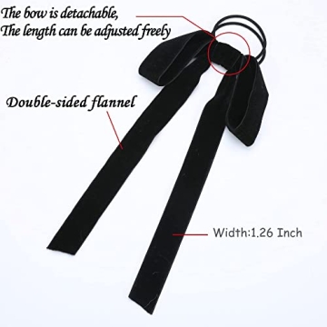 Handmade Velvet Bow Hair Ties for Women and Girls - Elegant Styling