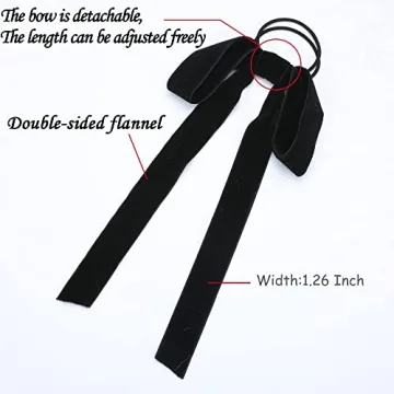 Handmade Velvet Bow Hair Ties for Women and Girls - Elegant Styling