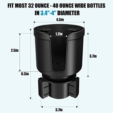 Upgraded Car Cup Holder Expander for Large Bottles