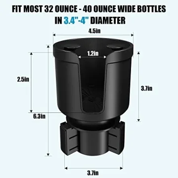 Upgraded Car Cup Holder Expander for Large Bottles