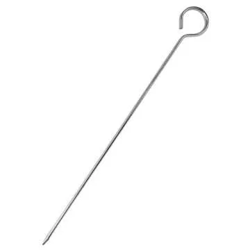 Blue Donuts 24 Pack Kabob Skewers for Grilling 8 Inch - BBQ Grill Grilling Accessories, Stainless Steel, Pack of 24