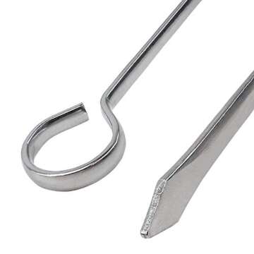 Blue Donuts 24 Pack Kabob Skewers for Grilling 8 Inch - BBQ Grill Grilling Accessories, Stainless Steel, Pack of 24