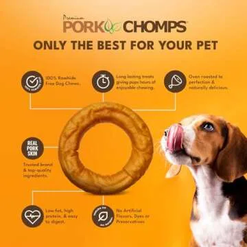 Pork Chomps Roasted Pork Skin Dog Chew for Tasty Chewing Delight