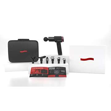 HYDRAGUN Massage Gun, Muscle Massage Gun for Athletes, Percussion Massage Gun for Muscle Pain, Deep Tissue Massage Gun for Deep Relaxation, Quietest Motor Technology, 7 Changeable Attachment Heads