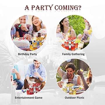 Acrylic Shot Glasses Dispenser, MOKOQI 6 Shot Glass Dispenser and Holder for Liquid Drink in College, Camping, 21st Birthday Home Parties