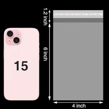 Aubeco 240pcs 4x6 inch Self Sealing Cellophane Bags, Small Treat Bags, Clear Resealable Cello Bags, ...