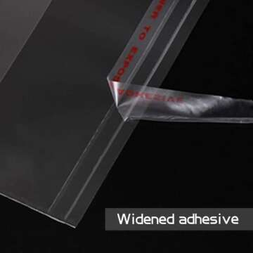 Aubeco 240pcs 4x6 inch Self Sealing Cellophane Bags, Small Treat Bags, Clear Resealable Cello Bags, Cellophane Bags for Cookie Packaging