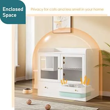 Lovinouse Cat Litter Box Enclosure - Stylish Dog Proof Design