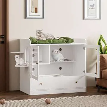 Lovinouse Cat Litter Box Enclosure - Stylish Dog Proof Design