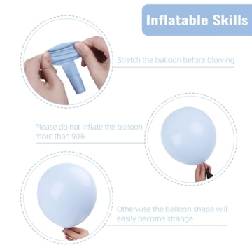Pastel Blue Balloons Kit for Party Decorations 129pcs