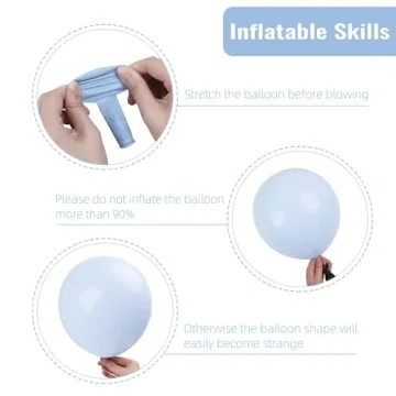 Pastel Blue Balloons Kit for Party Decorations 129pcs