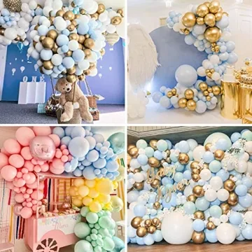 Pastel Blue Balloons Kit for Party Decorations 129pcs