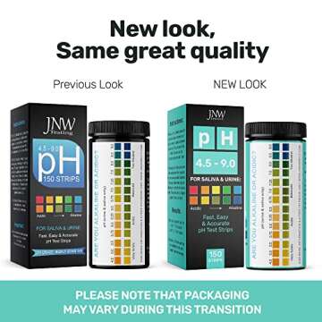 pH Test Strips for Urine and Saliva - 150 Litmus Paper pH Test Strips with Ebook, Quick & Easy pH Level Testing from 4.5-9.0, Ultimate Acidity Test Kit from JNW Direct