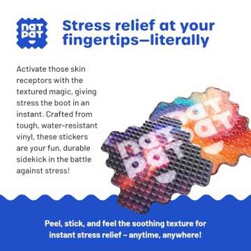 NATPAT Sensory Touch Calm Stickers for Kids and Adults - Fun Sensory Activity for Relaxation, Calmin...