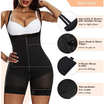 YIANNA Shapewear Tummy Control Body Shaper Black