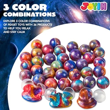 JOYIN 36 Pack Galaxy Slime Balls - Safe, Mess-Free Slime Fun