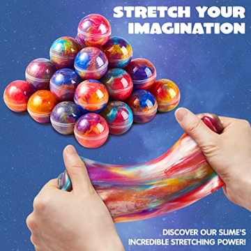 JOYIN 36 Pack Galaxy Slime Balls - Safe, Mess-Free Slime Fun