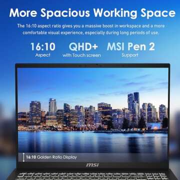 MSI Summit A16 AI+ (2024) 16” QHD+ 165Hz 2-in-1 Touchscreen Laptop: AMD Ryzen AI 9-365, Radeon Graphics, 32GB LPDDR5x, 1TB NVMe SSD, 360 Flip, Pen, Win 11 Home: Ink Black A3HMTG-015US