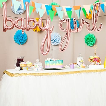 Tellpet Baby Girl Balloons for Showers and Gender Reveals