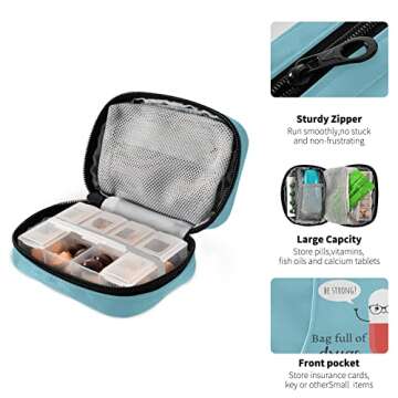 Naanle Cute Cartoon Pill Box for Vitamins on the Go