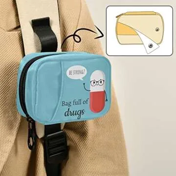Naanle Cute Cartoon Pill Box for Vitamins on the Go