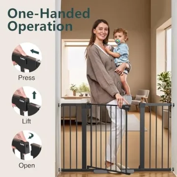 Cumbor Extra Wide Baby Gate for Safe and Stylish Homes