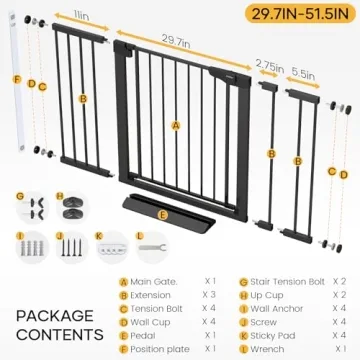 Cumbor Extra Wide Baby Gate for Safe and Stylish Homes