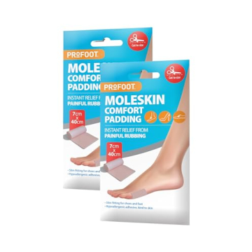 Profoot Moleskin for Instant Relief from Blisters, Bunions & Foot Pain - 2 Pack