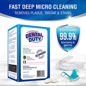 Retainer Cleaner and Denture Cleaning Tablets - Mouthguard Cleaner and Denture Cleaner Tablets Remov...