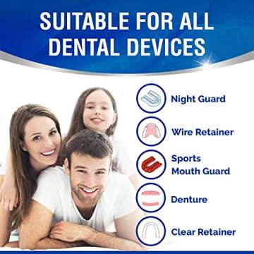 Retainer Cleaner and Denture Cleaning Tablets - Mouthguard Cleaner and Denture Cleaner Tablets Remove Plaque, Odors and Stains from Aligners, Night Guard and Removable Dental Appliances - 120 Tablet