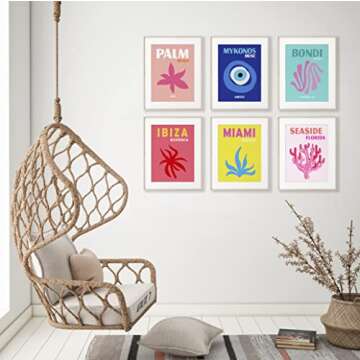 Preppy Room Decor, Aesthetic Wall Decor, Preppy Pictures for Wall, Set of 6, Preppy Decor, Preppy Stuff, Preppy Things, Preppy Poster (UNFRAMED)