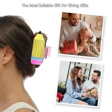 Back to School Hair Claw Clips Pencil Hair Claw Clip Cute Hair Clips for Women Teacher Funny Claw Clips Hair Barrettes Claw Clips for Thick Thin Hair Strong Hold Hair Clip Hair Accessories 1Pcs