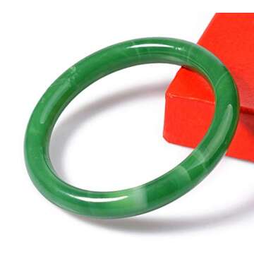 Antiquity Sian Art Good Luck and Light Green Bracelet Bangle - for Comeliness Inside Diameter 2.36 inch
