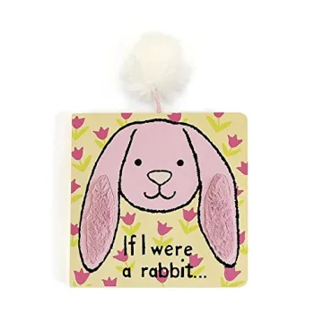 If I Were a Rabbit: A Baby Touch and Feel Board Book by Jellycat, Tulip Pink Bunny | Children's Book...