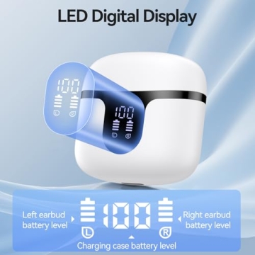 BHNYBWUL Wireless Earbuds with Bluetooth 5.3 and 50H Playback