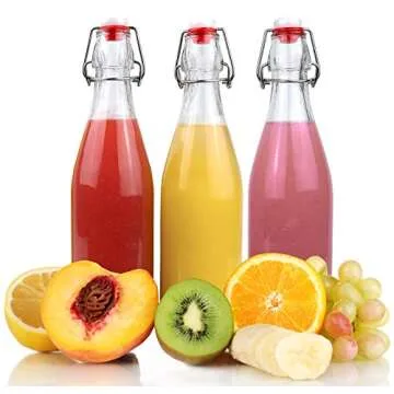 Estilo Swing Top Glass Bottles - Set of 6 for Gifting