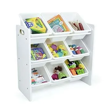 Humble Crew Cambridge White Toy Storage Organizer with 9 Storage Bins