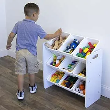 Humble Crew White Toy Storage Organizer with 9 Bins