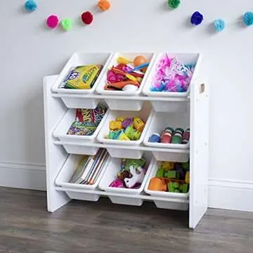 Humble Crew White Toy Storage Organizer with 9 Bins
