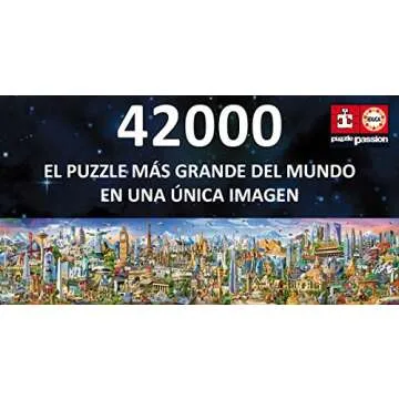 Educa - XXL Puzzle, Around The World, Puzzle of 42,000 Pieces, Includes Booklet with List of Monuments, Ref. 17570