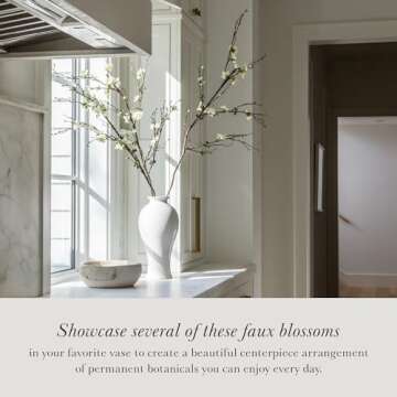 Artificial Flowers | Cream Artificial Blossom Branch - 57"